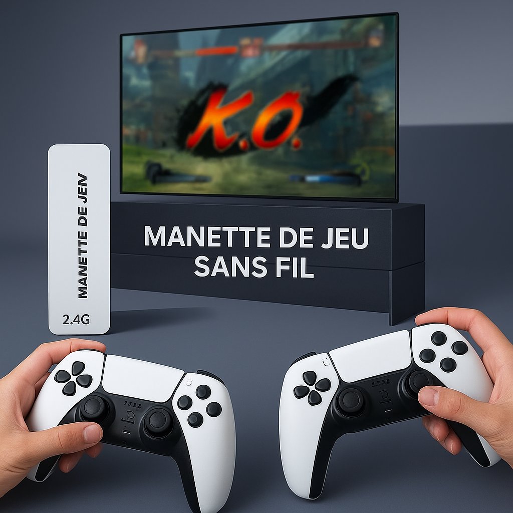 Console rétro 4k sans fil avec 2 manettes