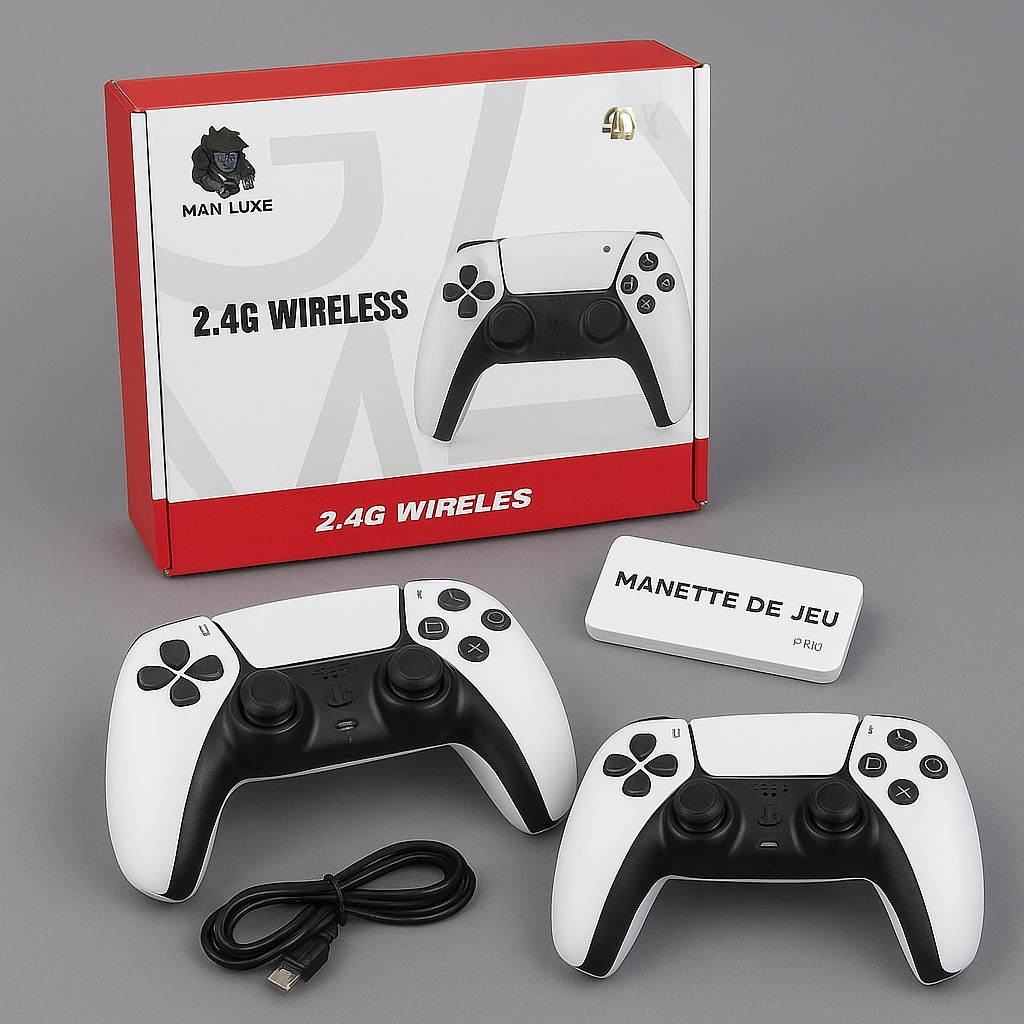 Console rétro 4k sans fil avec 2 manettes