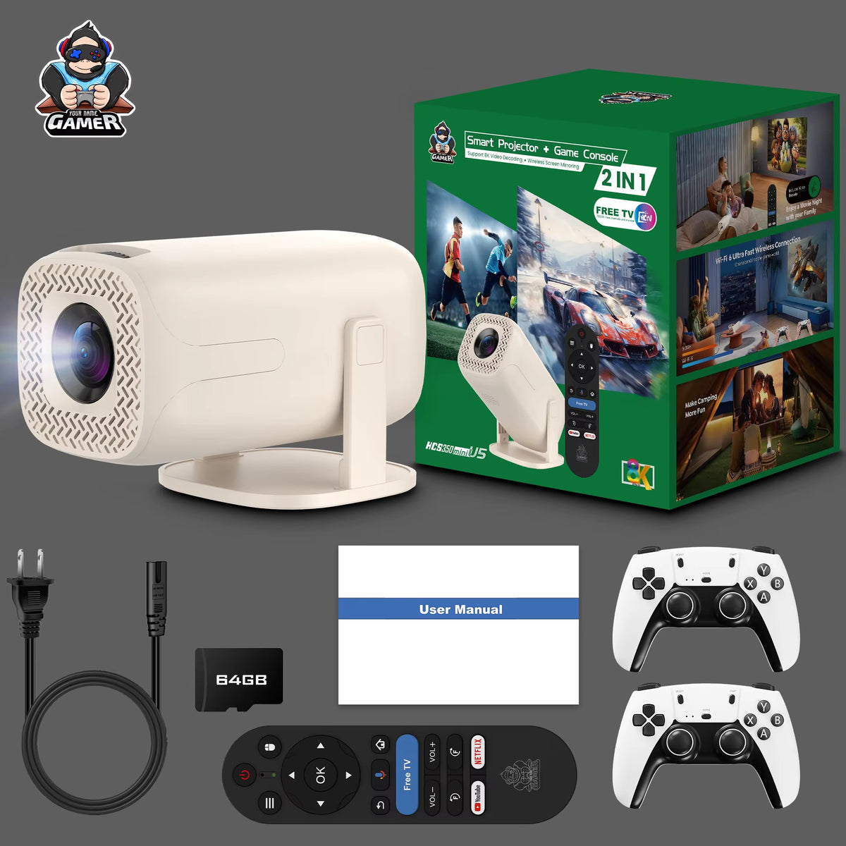 Projecteur + Game avec +20.000 jeux