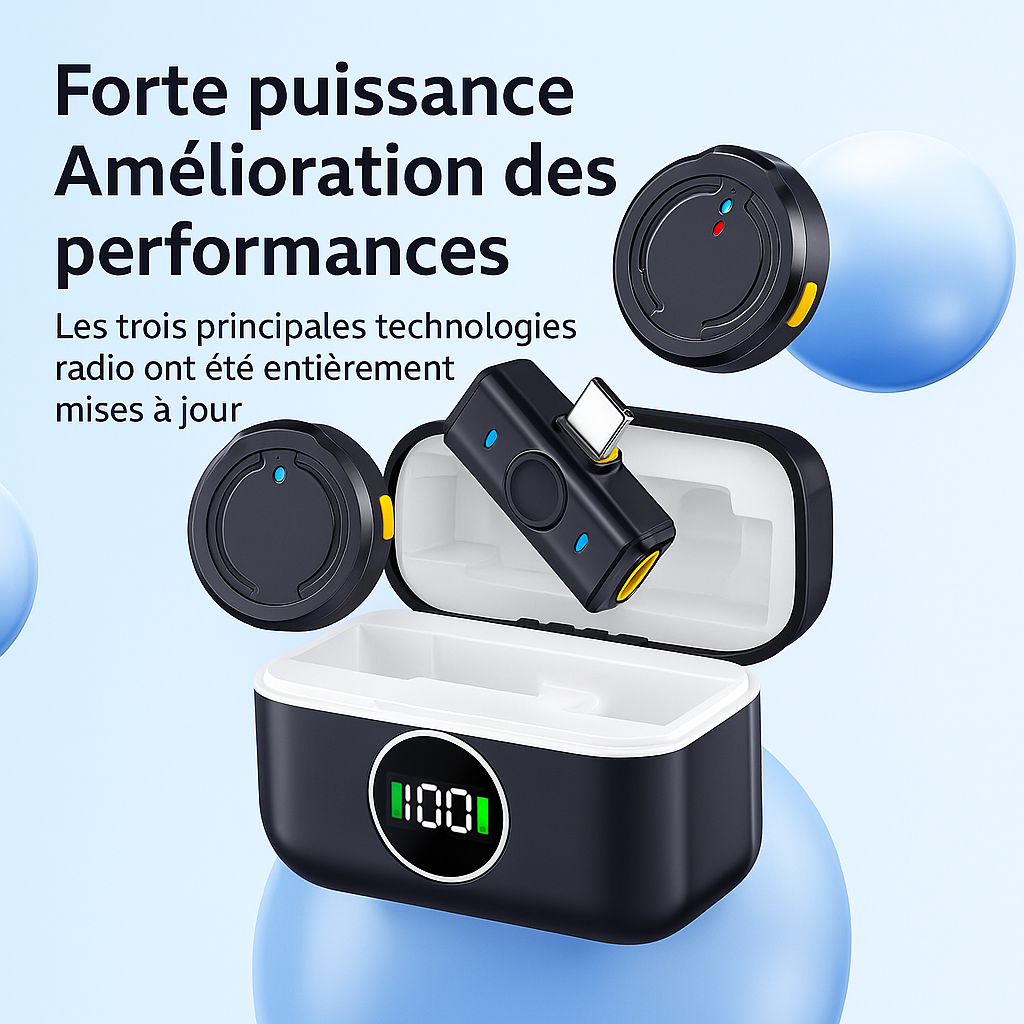 Micro sans fil pour iPhone/Android