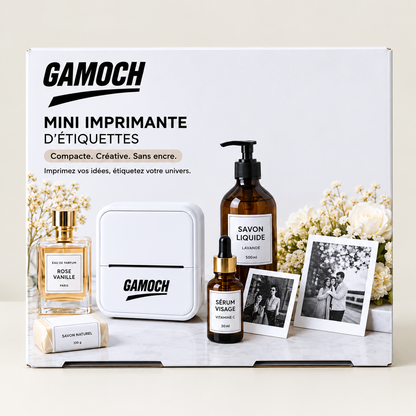 Mini Imprimante d’Étiquettes + 3 Rouleaux OFFERTS