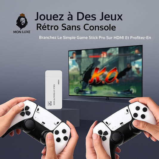 Console rétro 4k sans fil avec 2 manettes